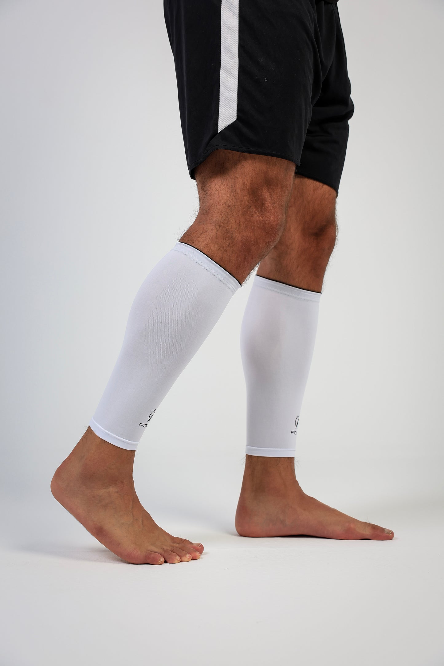 Grip Socks + Elite Calf Sleeve (White)