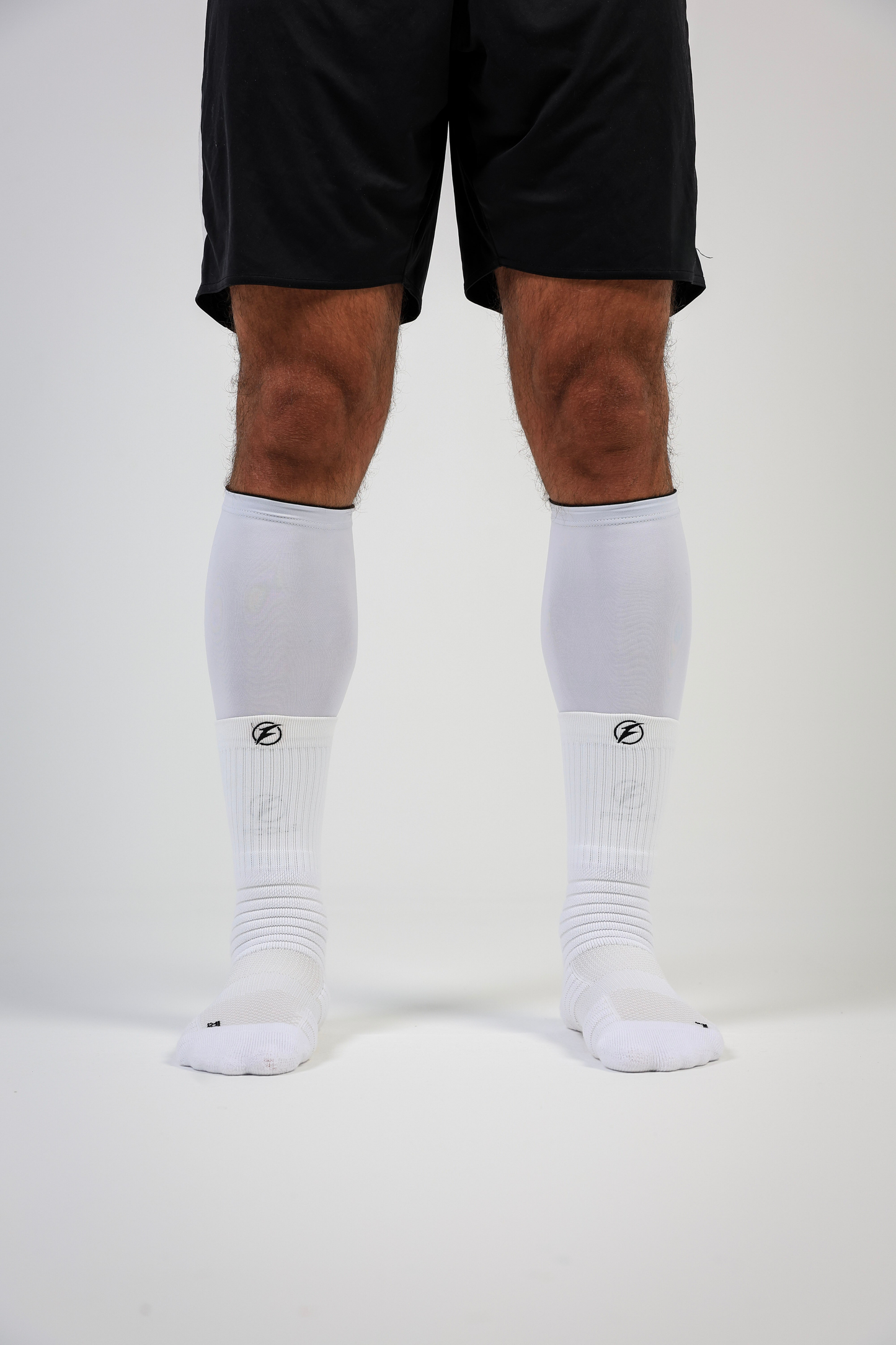 Grip Socks + Elite Calf Sleeve (White)
