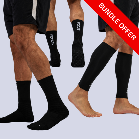 Grip Socks + Elite Calf Sleeve (Black)